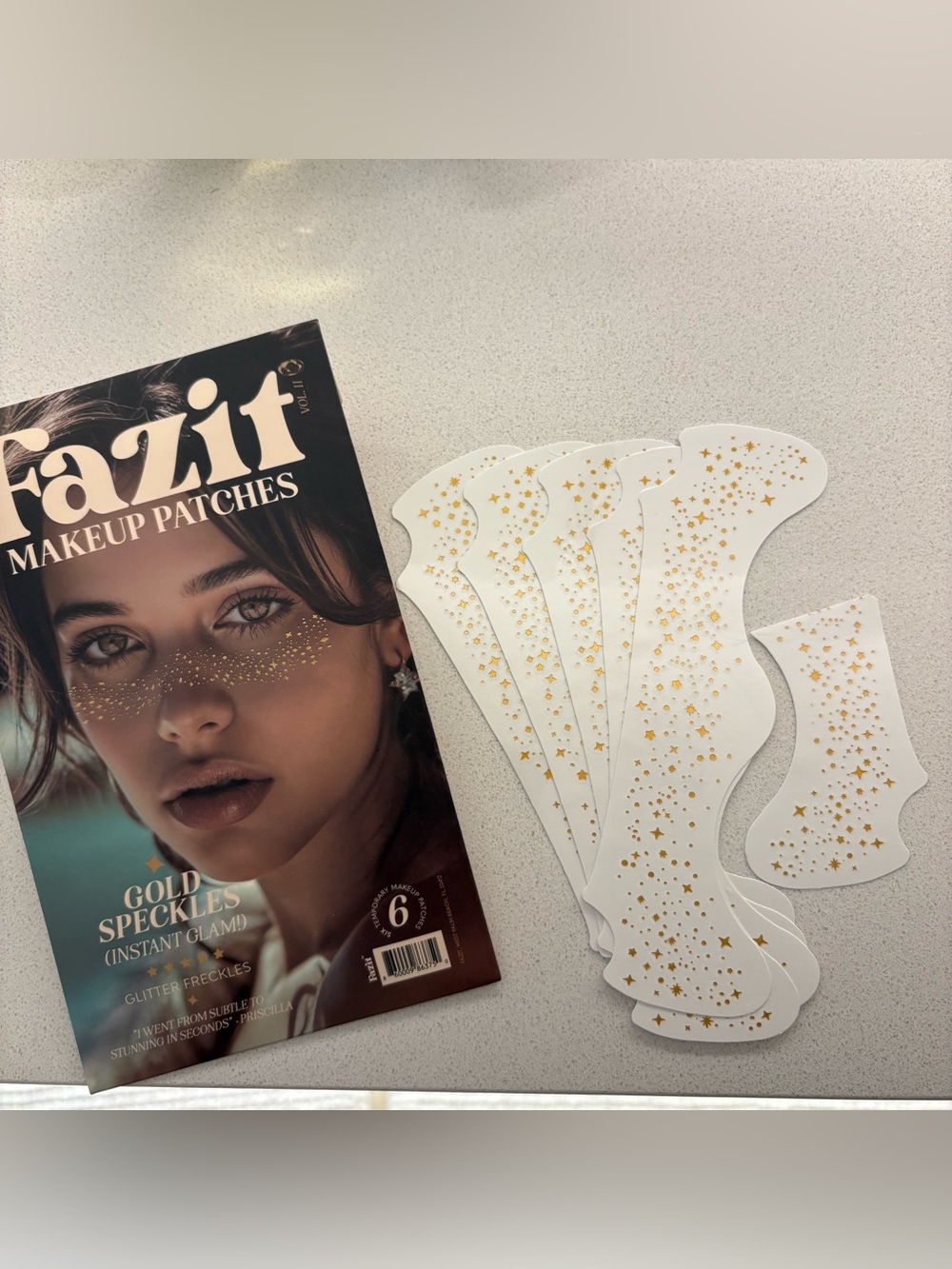 Fazit Gold Glitter Face freckle Speckle Patches